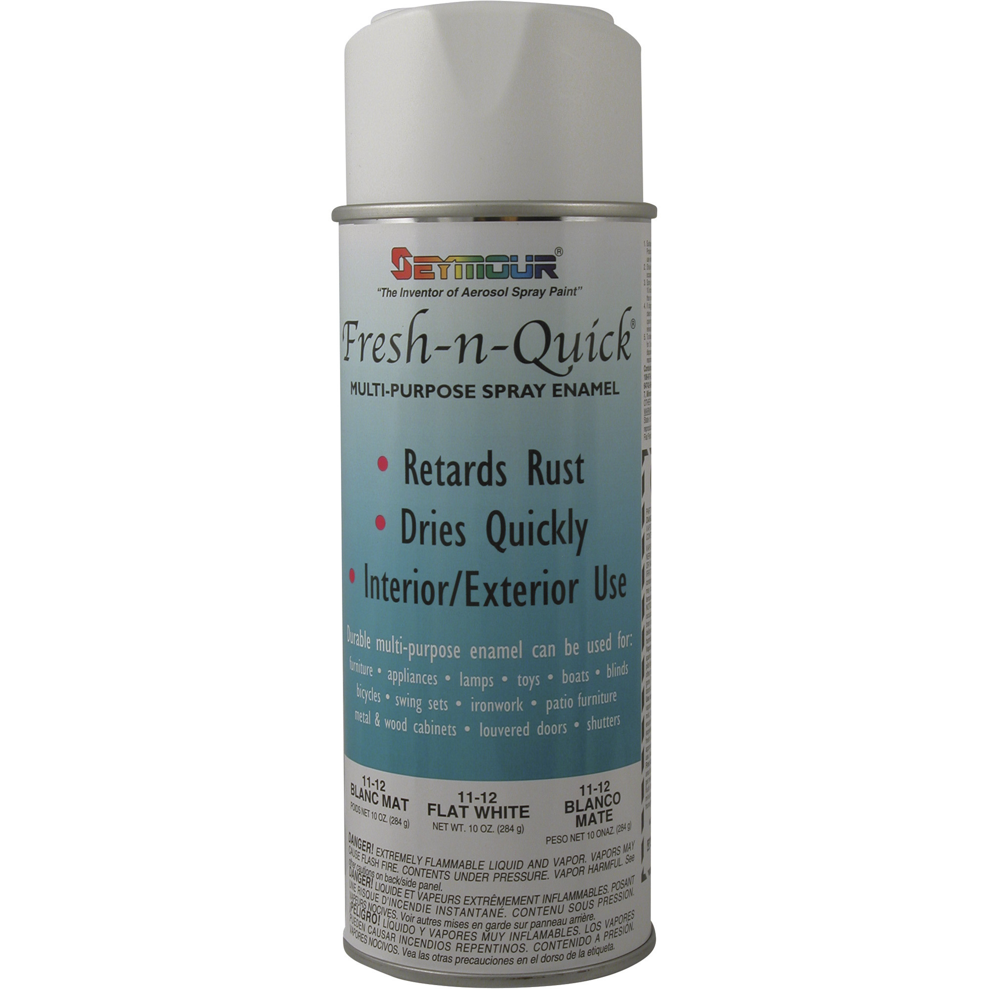 Seymour Fresh-N-Quick Multi-Purpose Spray Paint, Flat White, 16-Oz. Can, Model# 11-12